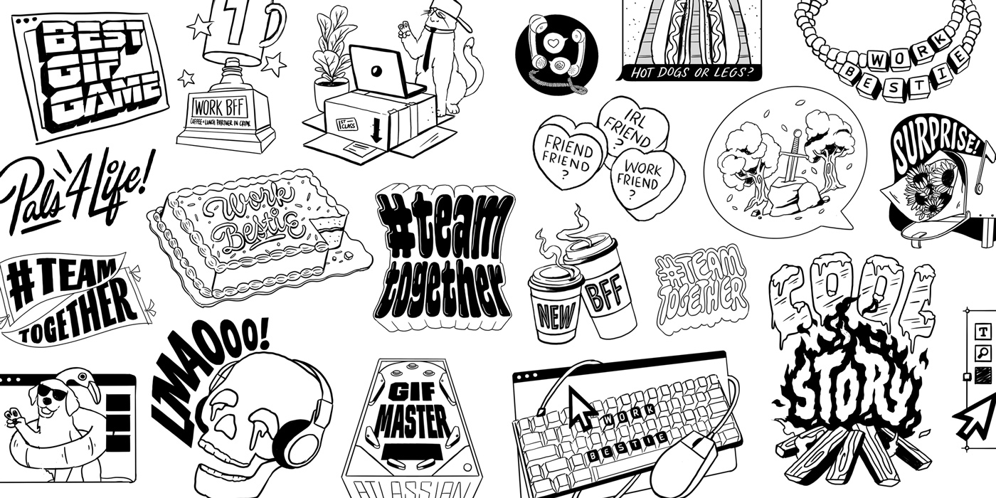 Atlassian Sticker Sketches